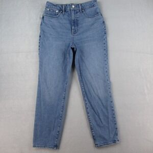 Madewell The Momjean High Rise Tapered Leg Blue Denim Jeans Size 28 CKP466816235